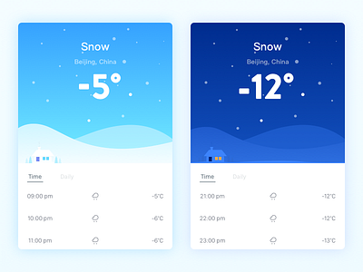 Snow app，weather snow ui