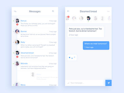 Messages app chat data icon messages sketch ui