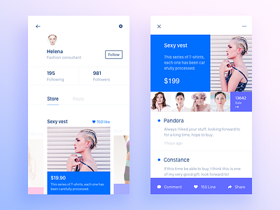 Store／Sale app ios posts shopping sketch store ui
