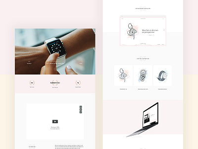 Dive into the watch industry - New Behance Case Study clean experience heed interactive landing luxury minimal simple ux watches web website