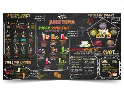 Chalkboard menu design chalkboard menu design chalkboard menu for juice graphic design menu design