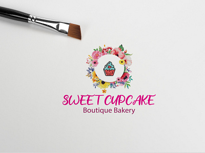 Bekary Logo bakery logo feminine logo graphic design logo design watercolor logo