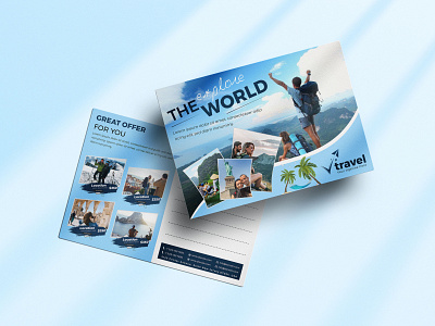 Holiday Travel & Vacation postcard design