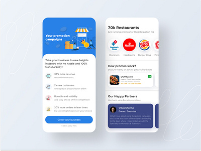 Promotion creation android app cards design feed ios mobile promotion restaurant search ui ux