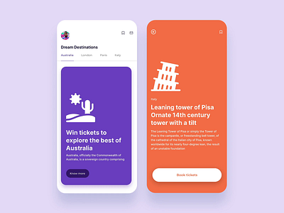Explore beautiful cities android animation app cards design feed framer ios minimal mobile motion search ui ux