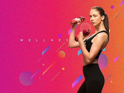 Wellness art design direction gradient graphic photoshoot poster