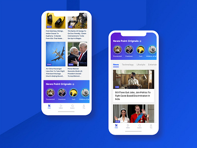 Concept News App app article cards feed home media mobile news screen stories ui ux