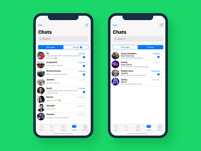 Whats app redesign chat design group ios messages messenger ui ux whatsapp