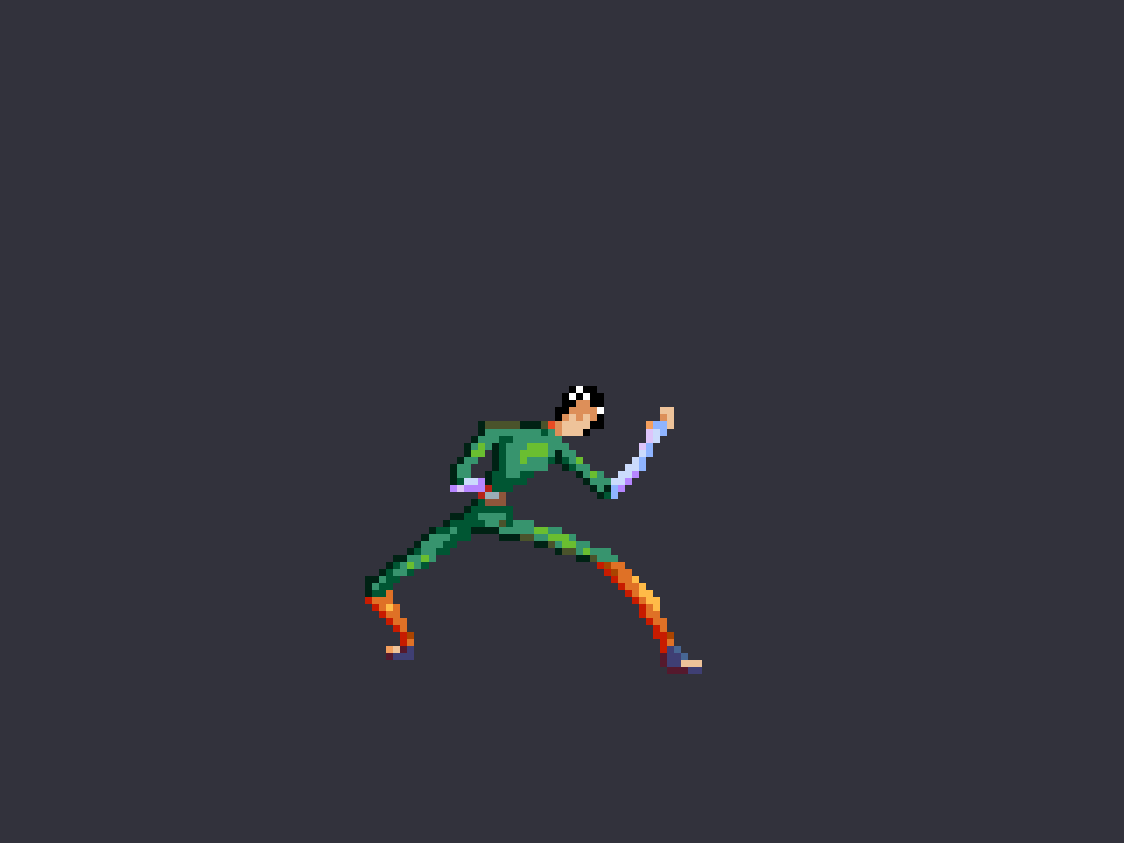 Rock Lee Pixelart animation anime design for videogames naruto pixelart