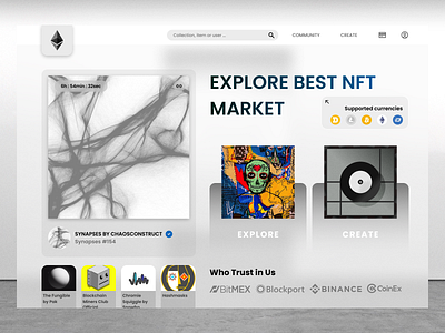 NFT Landing Page Website concept design graphic design illustration nft ui webdesign