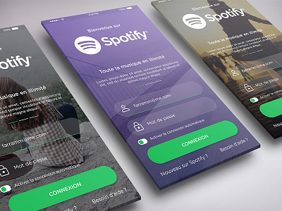 Redesign sign in screen Spotify application design green homepage ios mouanga merd music redesign screen spotify ui web design