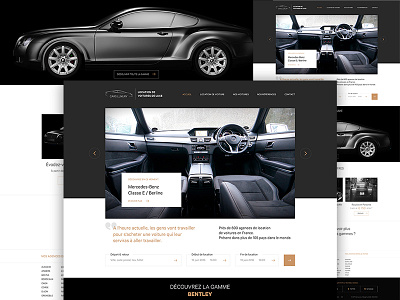 Luxury cars location black cars design flat gold location luxury template ui webdesign