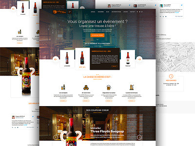 Redesign website Caisse de bières beer caisse design flat layout webdesign website