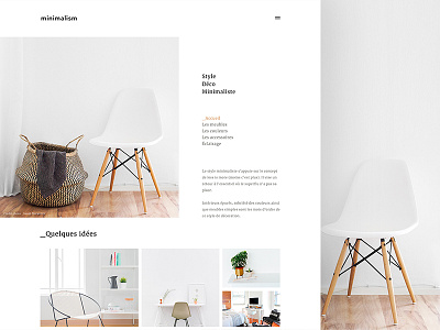Minimalism design class design idea indoor landing page minimalism simply style ui white