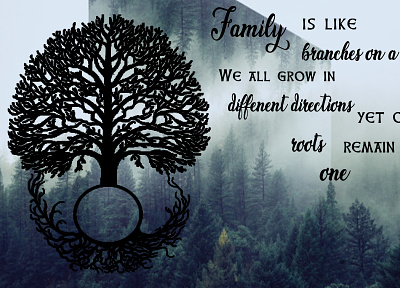 Family Tree Wall Art design illustration