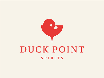 Duck Point Spirits Logo alkohol design duck illustration logo mark point spirits vector