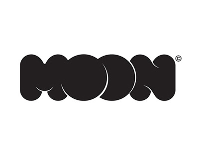 Moon Logo black white bold branding clean identity logo moon