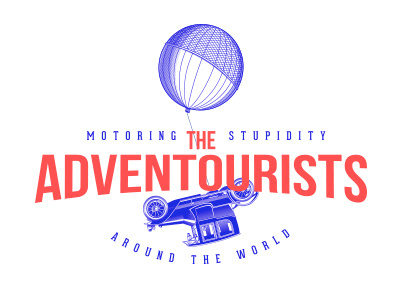 The Adventourists adventure blue branding car logo mark motoring red travel