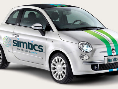 Simtics Logo branding clinical healthcare learning logo mark medical sas software