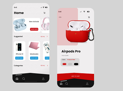 mobile app for phone accessories and laptops app branding design product design ui ux