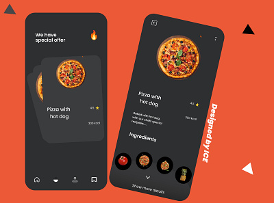 pizza delivery design app branding design product design ui ux