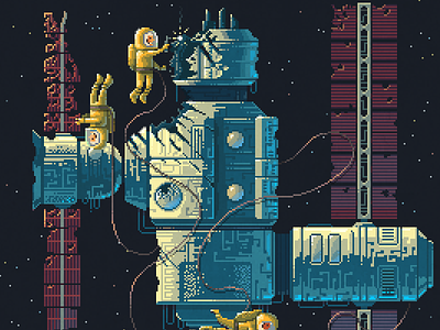 Stars in Pixel Art Illustration Graphic by Puja Ywang · Creative Fabrica