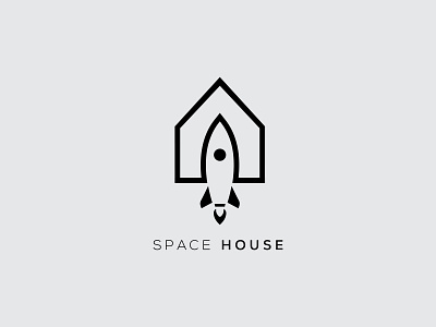 space house / rocket house logo