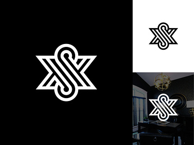 ksk monogram symble logo design