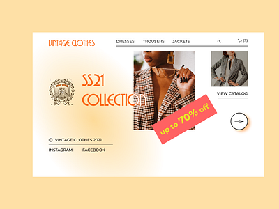 Vintage clothes online store concept