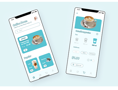 Coffee order application app design ui ux