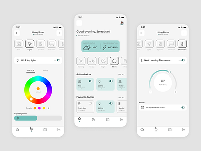 Smart Home App | Homey app design mobile smart home ui ui design