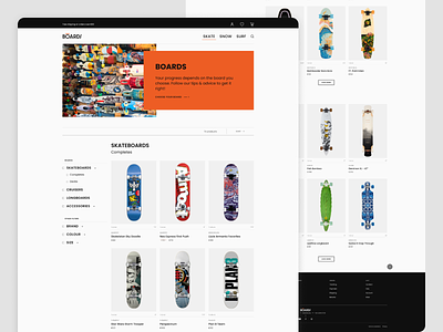 Online Board Sport Store | Desktop desktop ecommerce online store responsive shop sport ui ui design web design