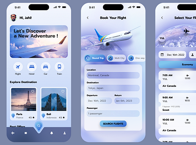 Travel Agency Mobile App app design figma ui ux