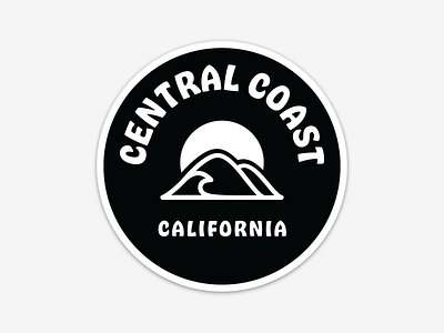 Central Coast California decal design glyph graphic hobeaux logo sticker