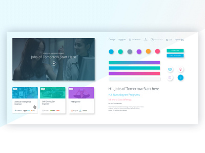 Udacity Refresh Style Guide branding design system styleguide udacity ui web design