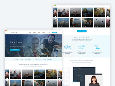 Udacity Homepage design homepage learning udacity ui ux web web design