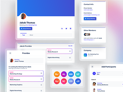 Connect Space — Web Profile Elements connect connecting event management match meetings software space tags
