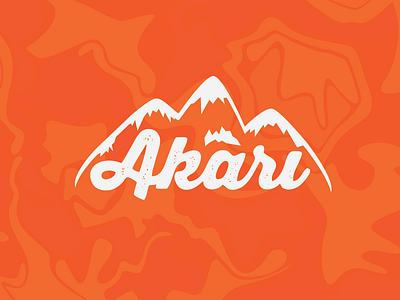 Akari brand design lettering logo logotype mountain orange soda