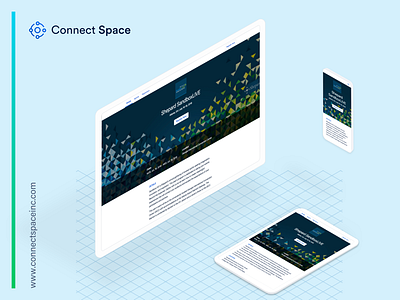 Shepard design work using Connect Space branding clean connect event grid landing minimal page registration space website