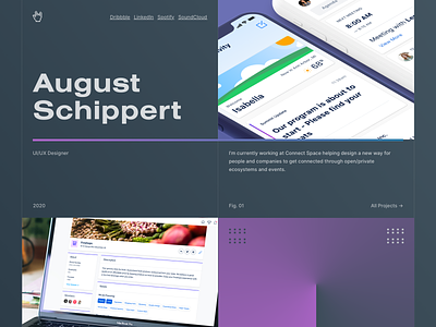 Website Exploration — 01 2020 brand clean colorful explore gradient grid icon layout minimal personal portfolio website