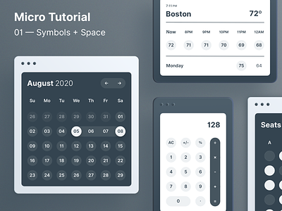 How to make a Calendar with 6 symbols. calculator calendar clean design grid how how to minimal seating tutorial ui weather