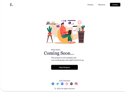 Coming Soon Case Study in your Portfolio page design illustration ui ux