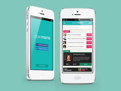 Urbanmoms App aplicativo app device interface iphone iphone 5 mobile moms ui urban ux