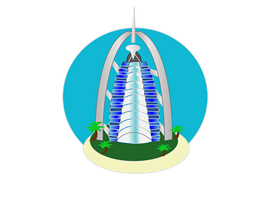 burj ul arab vector burj ul arab vector city skyline vector