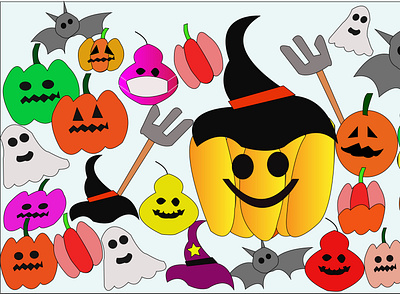 halloween artwork children design drawing illustration kids logo