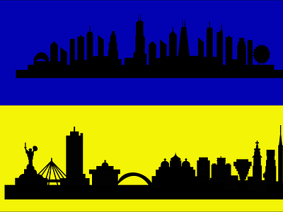 city skyline Ukraine artwork branding children city skyline ukraine colouring design drawing illustration
