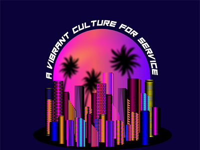 Miami  city skyline logo