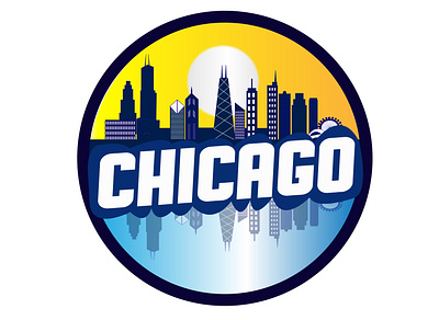 chicago logo artwork chicago logo children design drawing illustration logo skyline