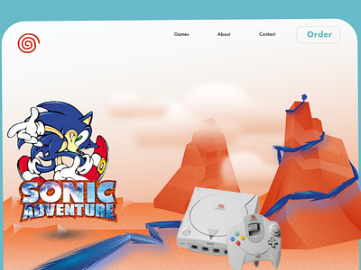 What if Dreamcast had a landing page? cast dailyui design dream dreamcast dribbble landing landingpage sonic webpage webpages whatif
