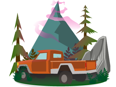 Pink Haze green haze mt orange outdoors pink tree truck